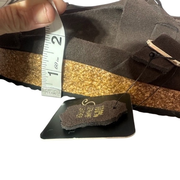 Alexis Bendel Brown Suede Leather Buckle Clogs NWOT - Picture 8 of 16